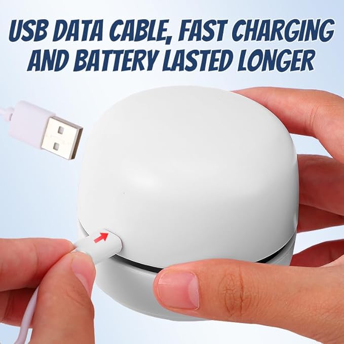 Desktop Vacuum Cleaner USB Charging with Vacuum Nozzle Cleaning Brush, cuteofficedeskaccessories Detachable Design & Portable Mini Table Dust Vaccum Cleaner Crumbs,