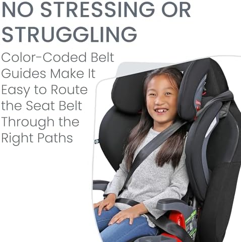 Britax Grow with You ClickTight Harness-2-Booster Car Seat, 2-in-1 High Back Booster, Black Contour