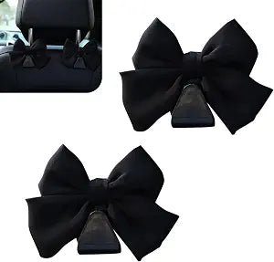 2 PCS Car Bag Hooks, Cute Bow Car Purse Hook, Car Seat Headrest Hooks, Auto Purse Hook Hanger Interior Decoration Access