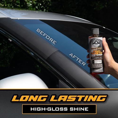 Black Trim Restorer Gel for Exterior Plastic & Rubber, 16 oz