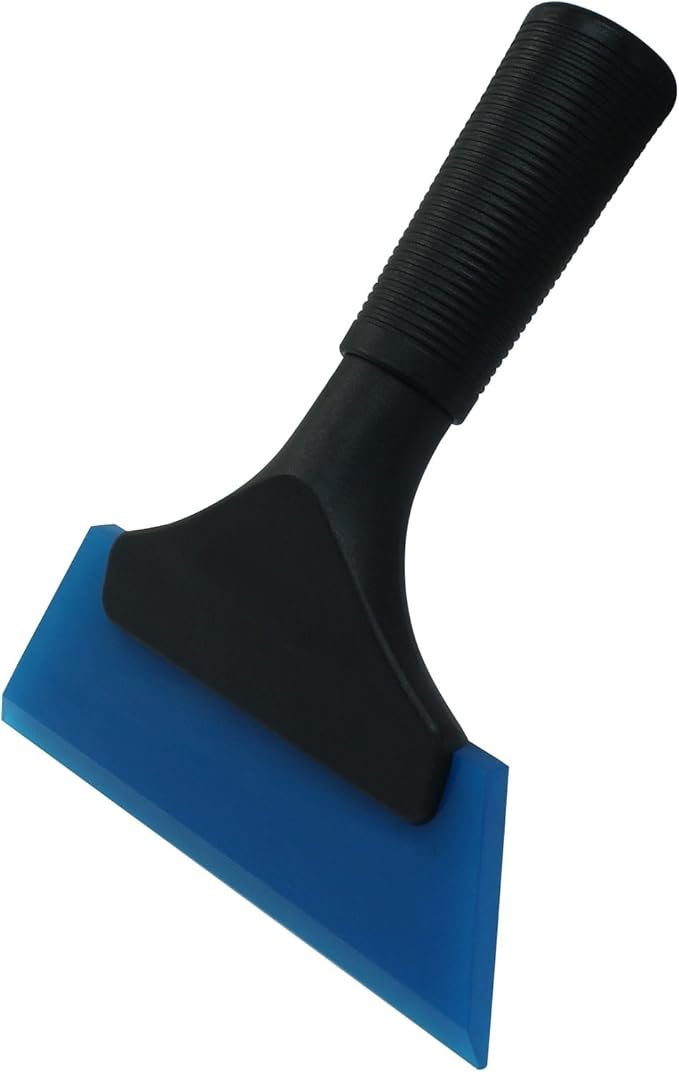 Hordion 2 Pcs Small Squeegee 5 Inch, Rubber Blade Window Tint Squeegee Mini Wiper for Car Windshield Mirror Shower Auto Cleaning, Blue