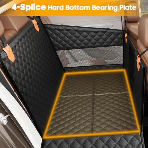 Large Dog Car Seat, Back Seat Extender for Dogs with Hard Bottom