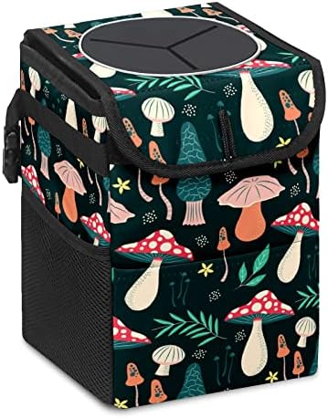 Car Trash Can, Leakproof Car Organizer, 2-Gallon -Mushroom