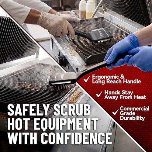 Panini Grill Brush Cleaner, Heavy Duty 3-in-1 Stainless Steel Scraper Tool