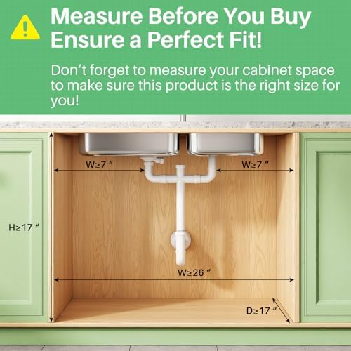 Under Sink Organizer, 2-Pack 3-Tier Height Adjustable Thickened Metal Pull out Cabinet Organizer Shelf, Slide out Storage Drawer Rack for Bathroom Kitchen Pantry Home Laundry Organization