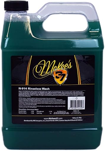 McKee's 37 - N-914 Rinseless Wash V2 | Fast & Easy Rinseless Car Wash, Powerful Car Soap, Safe for All Finishes, No Hose