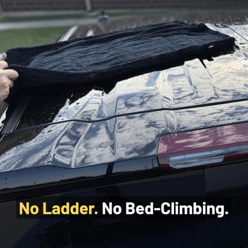 Sleek Max Dry 2K - 2000GSM Microfiber Car Drying Towel, 20x31in, Black