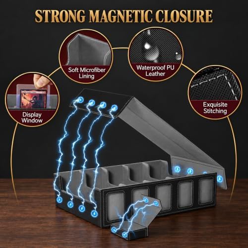 5 Row 3900+ Trading Card Storage Box with Commander Display