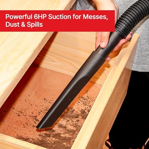 5761311 12-Gallon Wet/Dry Shop Vacuum, 6 Peak HP