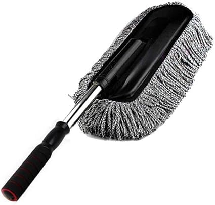 Removable Telescopic Car Wax Drag Nano Fiber Car Wash Brush Car Dusting Tool Car Mop Wax Dash Duster Exterior Interior C