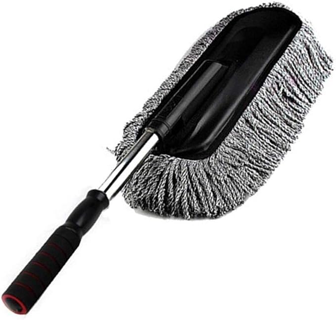 Removable Telescopic Car Wax Drag Nano Fiber Car Wash Brush Car Dusting Tool Car Mop Wax Dash Duster Exterior Interior C