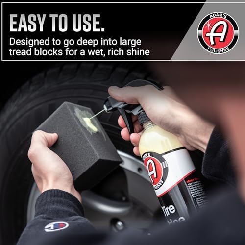 Tire Shine Combo - Spray Tire Dressing W/ SiO2 For Non Greasy Car Detailing | Use W/Tire Applicator After Tire Cleaner & Wheel Cleaner | Gives A Ceramic Coating Car Wax