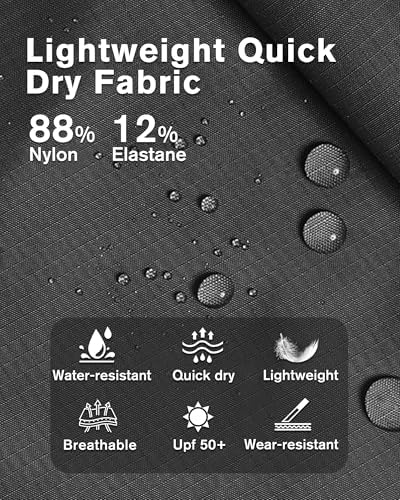 Womens Hiking Pants Quick Dry Tall Insteam 29"/32"/34"/36" Water Resistant Lightweight Cargo Pants with 5 Pockets