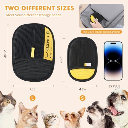 3pcs Pet Hair Removal Glove for Dog & Cat, Electrostatic Reusable