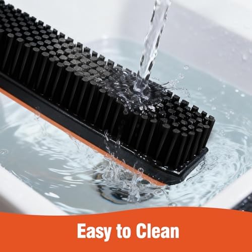 Rubber Broom for Pet Hair on Carpet & Hardwood