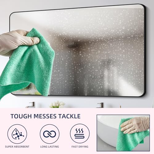Microfiber Cleaning Cloth Roll - 85 Pack, Tear Away Microfiber Towels, 12" x 12", Reusable, Washable, Streak Free, Ultra Absorbent Dish Rags for Car, Home, Garage or Shop (Green)