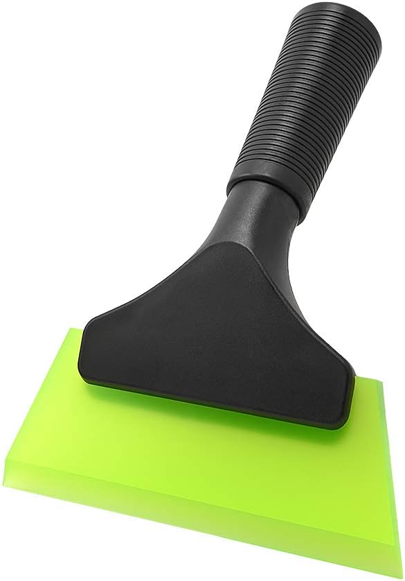 FOSHIO Small Squeegee with 5 Inch Green Rubber Blade Mini Wiper Window Tinting Tools for Mirror Glass Window Cleaner with Non-Slip Handle, 2 Pack