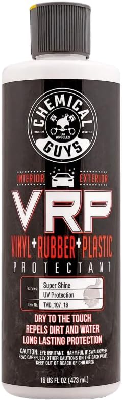 Chemical Guys VRP Vinyl, Rubber, and Plastic Dressing - Tire Dressing, Non-Greasy, Dry-to-the-Touch Shine for Tires, Trim, and More, Safe for Cars, Trucks, SUVs, RVs & More - 16 oz