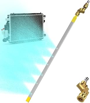 100cm/40in Radiator Cleaning Wand - Over 4500PSI Portable Pressure Washer Tool for Car Radiator Flush Kit with Adapter, 