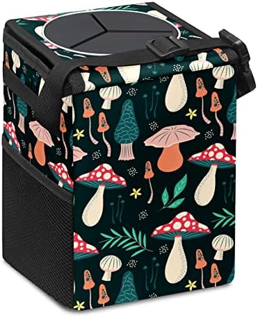 Car Trash Can, Leakproof Car Organizer, 2-Gallon -Mushroom