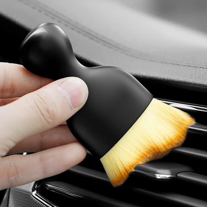 2PCS Car Interior Detailing Brush Set, Scratch-Free Soft Bristle Cleaning Tool for Dashboard, Air Vent, Piano Black Trim, Screen & Electronics