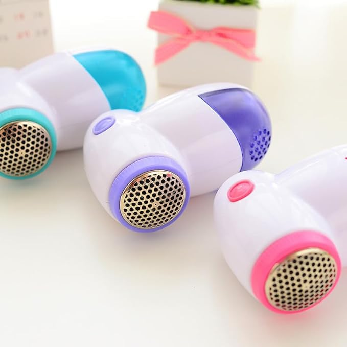 Battery Operated Fabric Shaver Lint Sweater Shaver Fuzz Remover Sticky Rollers for Floor Reusable Purple