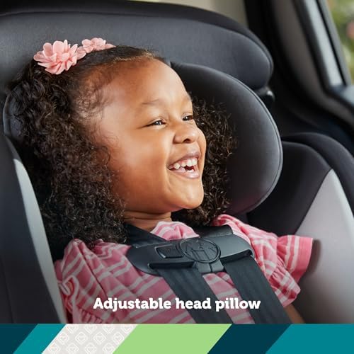 Grand 2-in-1 Booster Car Seat, Converts from High Back to Belt-Positioning Booster, High Back Seat for Kids 40-65, and Belt-Positioning 40-100 Pounds, Black Sparrow