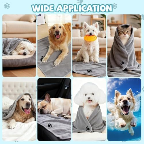 2 Pack Extra Large 55*36 Inch Microfiber Dog Towels for Drying Dogs