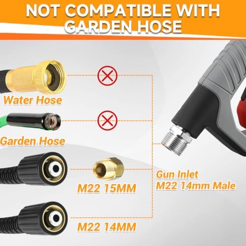 Pressure Washer Foam Cannon Kit, Car Wash Brush with Long Handle