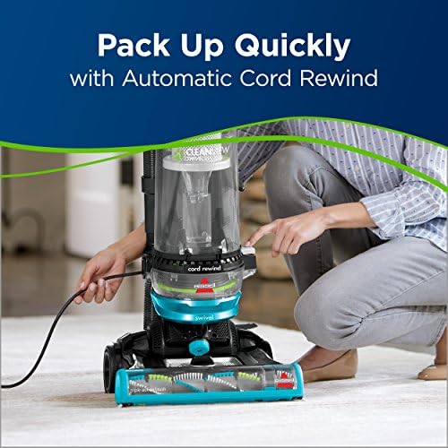 2254 CleanView Swivel Rewind Pet Upright Bagless Vacuum, Automatic Cord Rewind, Swivel Steering, Powerful Pet Hair Pickup, Specialized Pet Tools, Large Capacity Dirt Tank, Teal