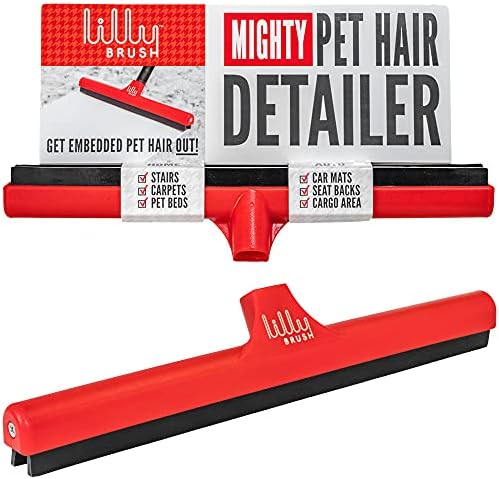 Mighty Pet Hair Removal Tool Detailer Head (NO HANDLE) Dog & Cat Fur Clean-Up for Carpets and Rugs. Fits on ALL standard broom sticks.