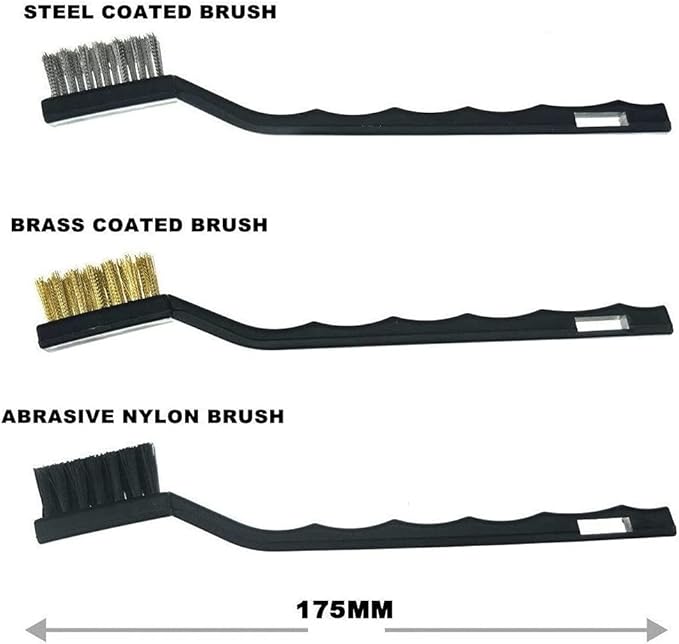 Nurkul 11 Pieces Auto Detailing Brush Set for Cleaning Interior, Exterior, Leather, Including 6 pcs Car Detailing Brushes, 3 pcs Wire Brush and 2 pcs Automotive Air Conditioner Brush