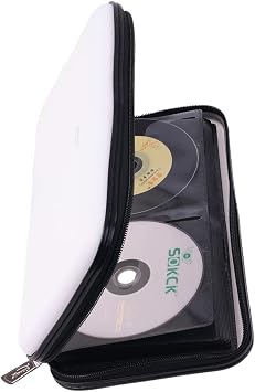 72 Capacity Heavy Duty Wallet, DVD Case Holder for Car, Hard Shell Sturdy,CD disc Binder, Booklet, Protective Blu-ray Wa