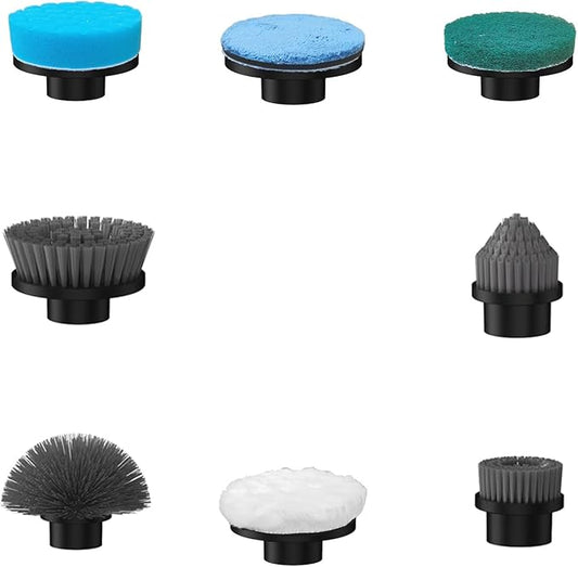 Leebein 8PCS Replacement Brush Heads with Extra Dome Brush for Leebein 2025 New Upgraded YMG-825 Spin Scrubber