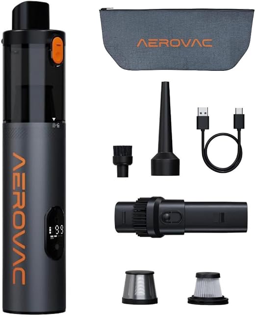 V-15 PRO Handheld Vacuum Cleaner, 2-in-1 Vacuum and Air Blower, Cordless, HEPA Filter, Car Interior Clean - Cleanova