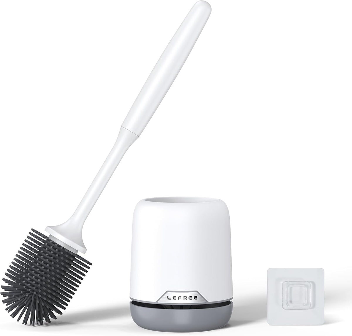Silicone Toilet Brush and Holder Set - Bathroom Brush
