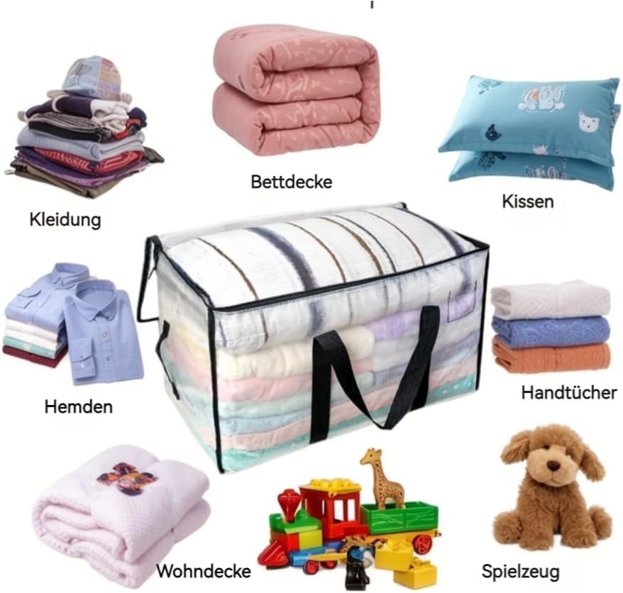 Clear Moving Bags Heavy Duty 8 Pack Storage Bags