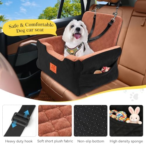 Dog Car Seat for Small Medium Dogs,Dog Booster Seat Under 35 lbs
