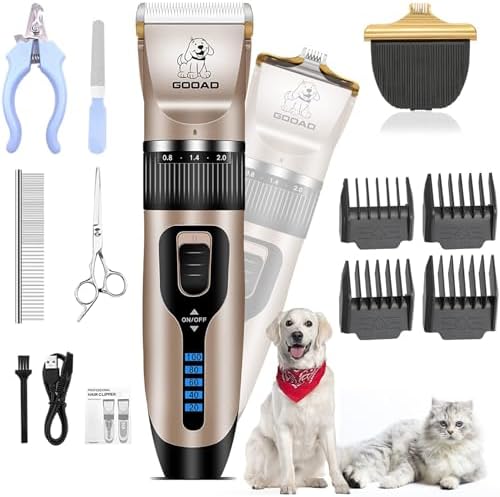 Dog Clippers Grooming Kit and Trimmer for Small and Large Dogs Cats