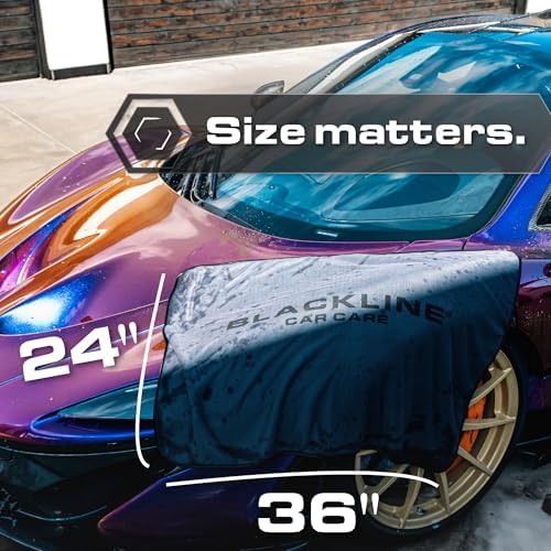 Slim Microfiber Car Drying Towel 24"x36", 800GSM Twisted Loop