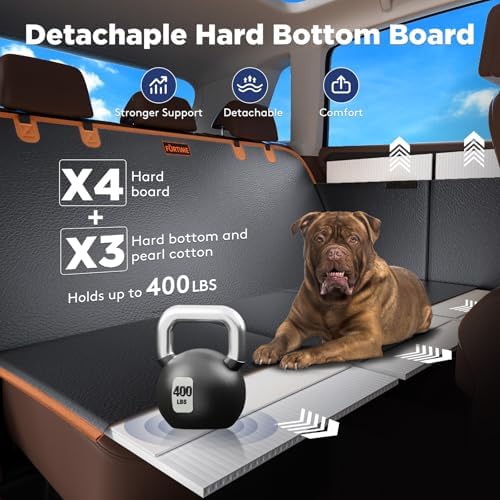 Dog Car Seat Cover for Back Seat, PU Leather Back Seat Extender
