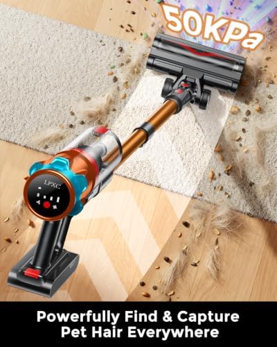 Cordless Vacuum Cleaners for Home, Powerful 8-in-1 Lightweight Stick Vacuum