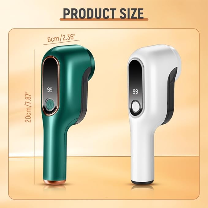 2025 New Electric Lint Remover - Rechargeable With Digital Power Display, 2nd Gear Adjustment, 6-Leaf Blades - Fabric Shaver for Clothes and Sweaters (White)