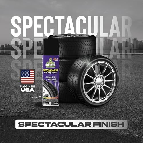 Untouchable Tire Shine Spray (3 Pack) – Citrus Scent, Wet Look Tire Shine, No Sling, Long Lasting Car Tire Shine, No Touch Application