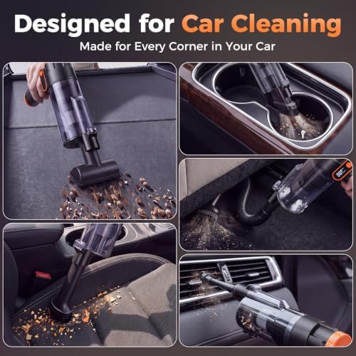 Cordless Handheld Vacuum, 18000Pa Car Vacuum Brushless Motor
