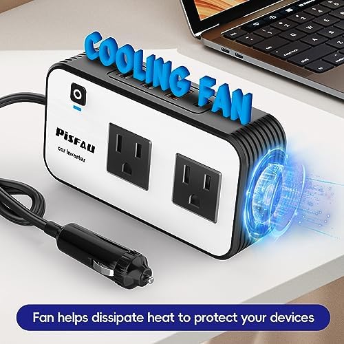 200W Car Power Inverter - DC 12V to 110V AC Car Plug Adapter Outlet