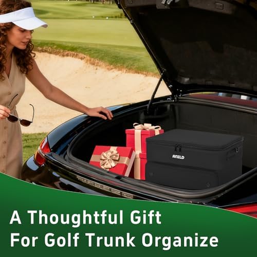 Golf Trunk Organizer, 2 Layer Golf Storage Case