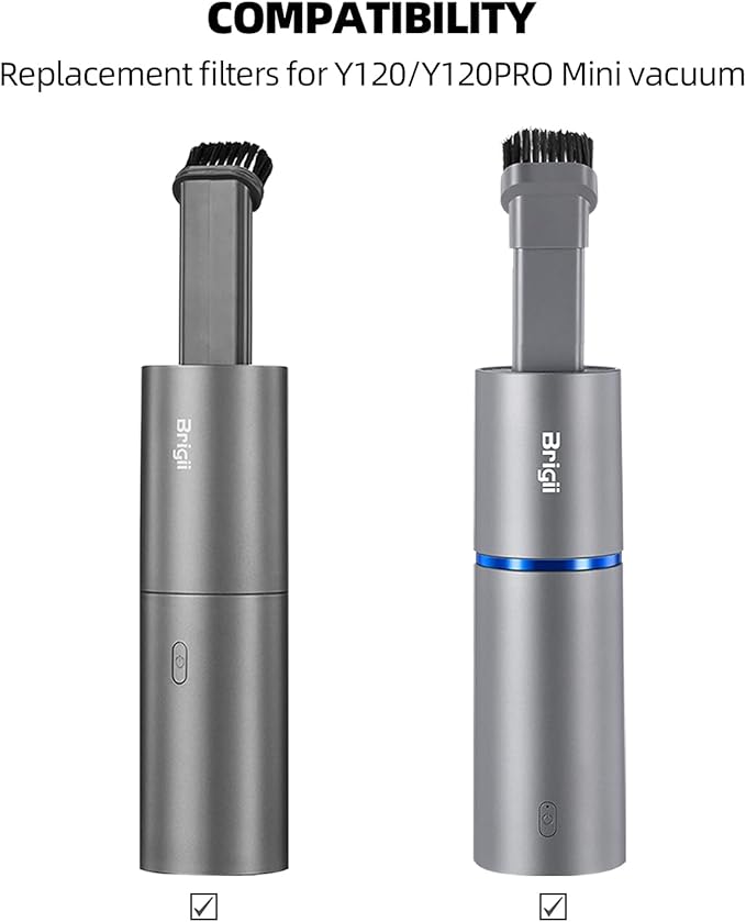 Brigii HEPA Filter only for Mini Vacuum, Handheld Vacuum Y120/Y120 Pro, Pack of 2