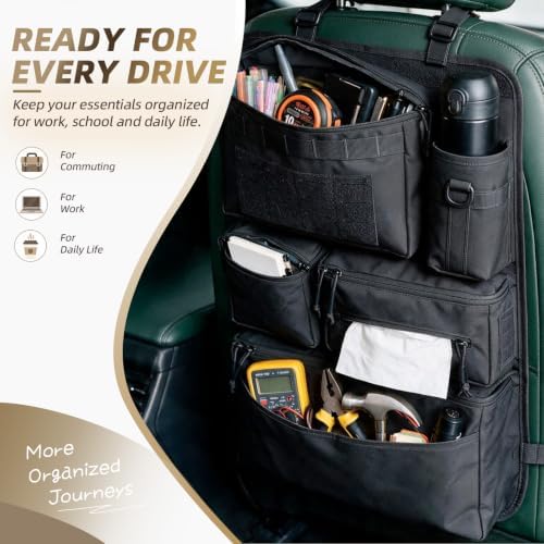 All-in-One Car Seat Back Organizer for Cars, SUVs & Trucks