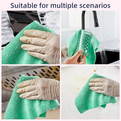 Microfiber Cleaning Cloth Roll - 85 Pack, Tear Away Microfiber Towels, 12" x 12", Reusable, Washable, Streak Free, Ultra Absorbent Dish Rags for Car, Home, Garage or Shop (Green)